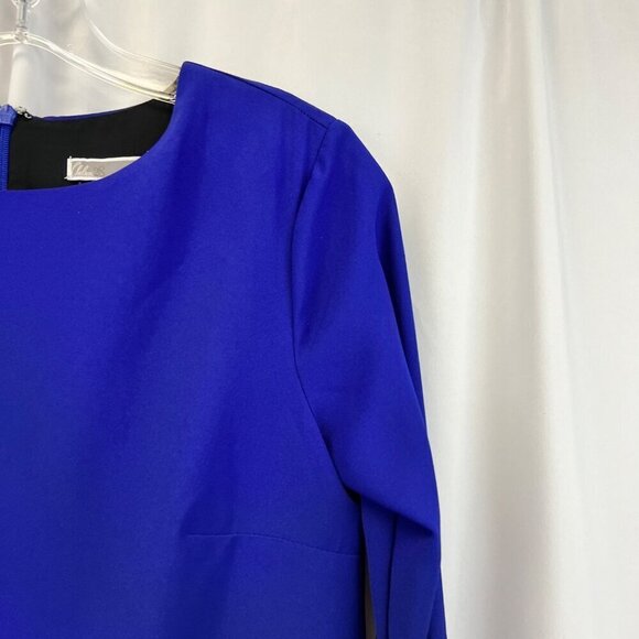 Chelsea 28 Womens Long Sleeve Round Neck Cobalt Shift Dress Above Knee XS Zip - Picture 4 of 9